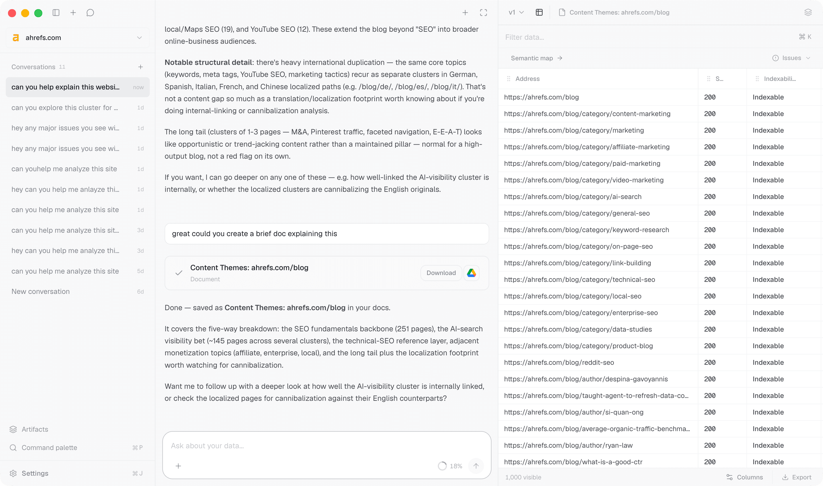 Silkra workspace in light mode